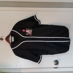 LA Dreamz Horror Movie Character Theme Black Baseball Jersey Men’s Size Small